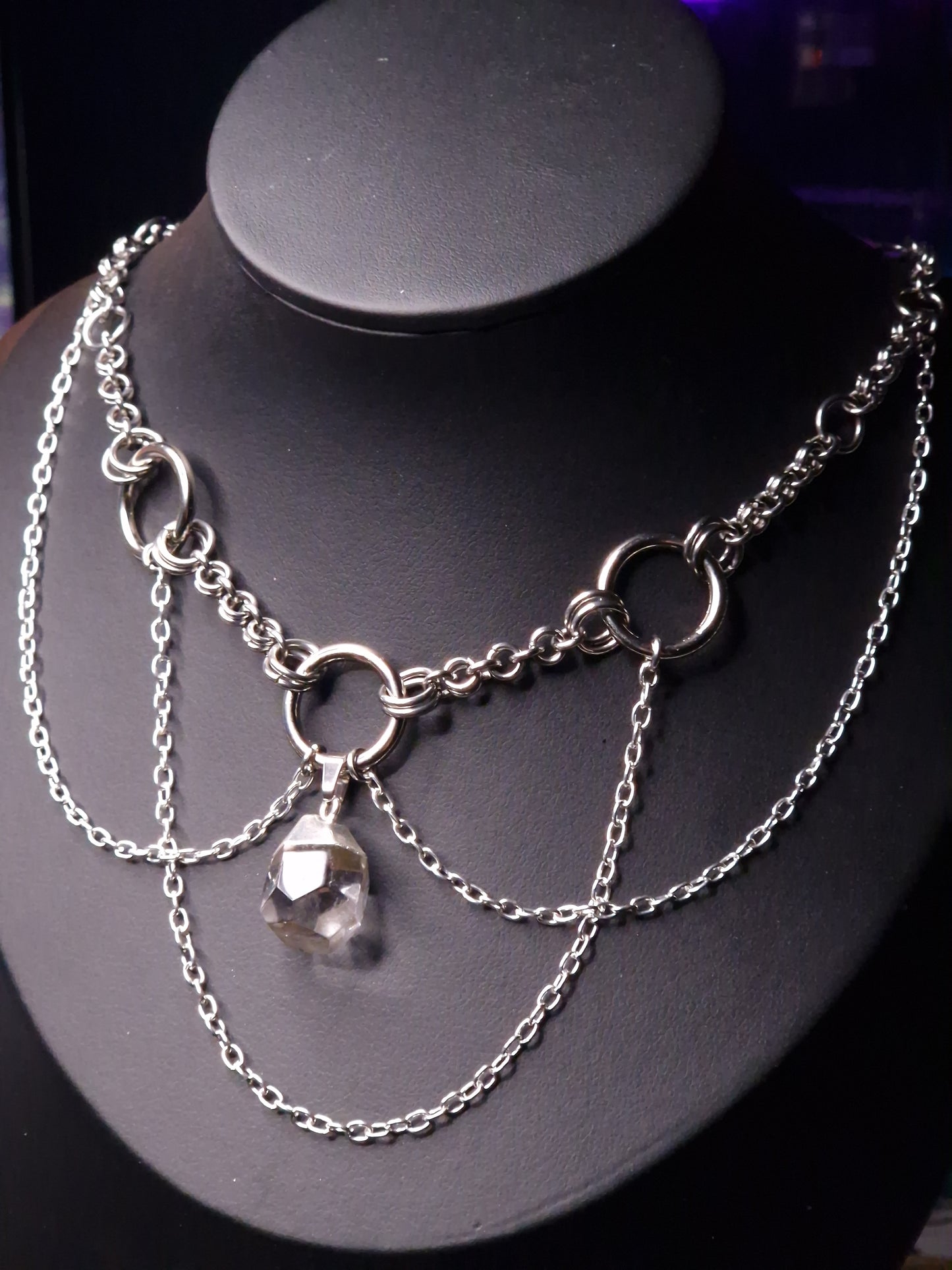 Chainmaille Kette silber 'Moonshine'