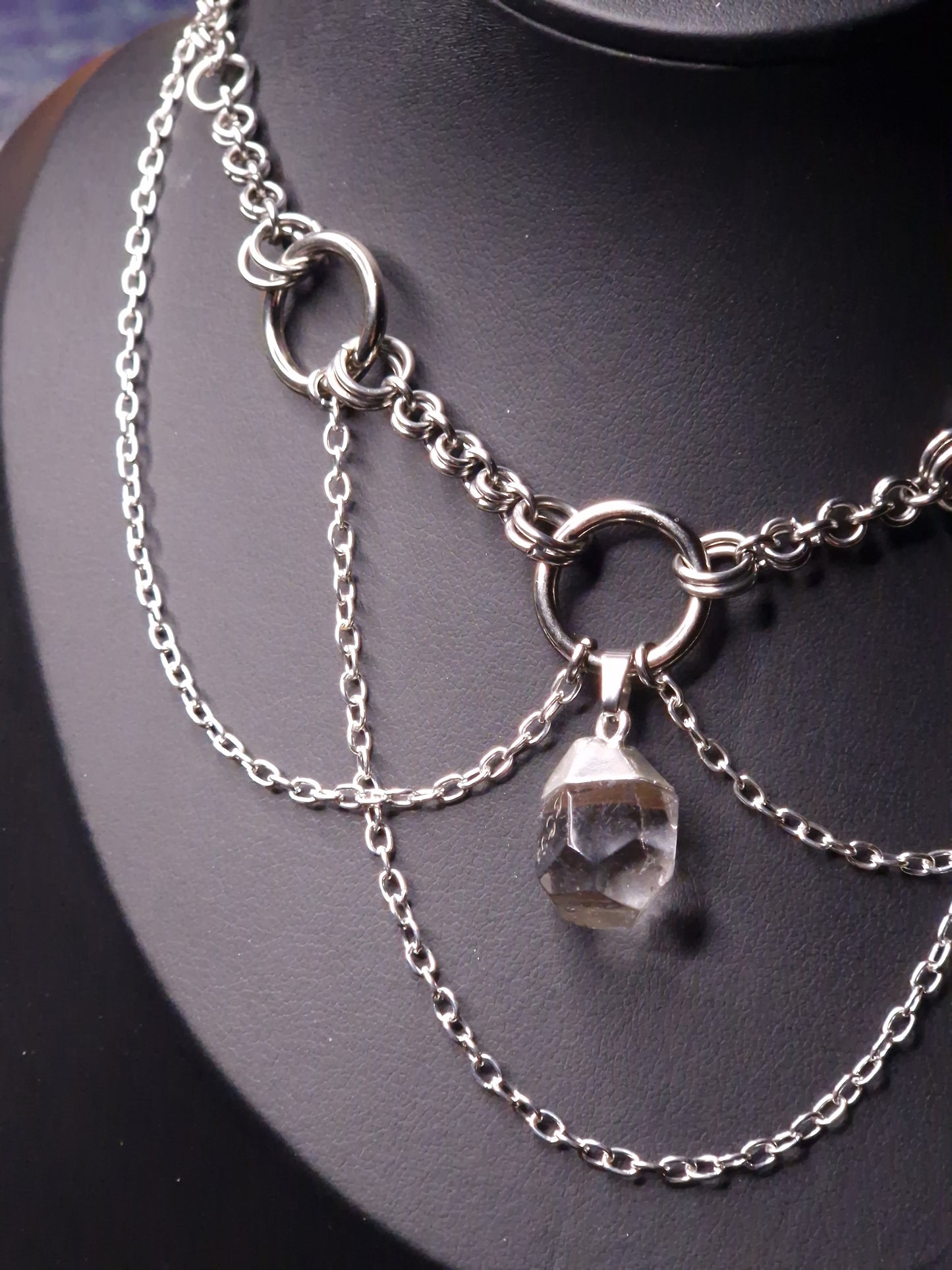 Chainmaille Kette silber 'Moonshine'