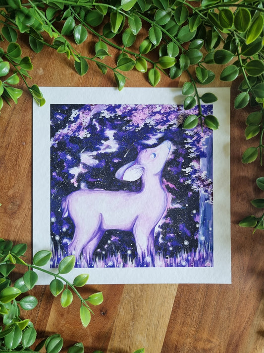 Fantasy Aquarell Kunstdruck "Amethyst"