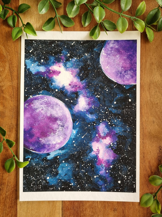 Galaxy Aquarell Kunstdruck "Galaxy"