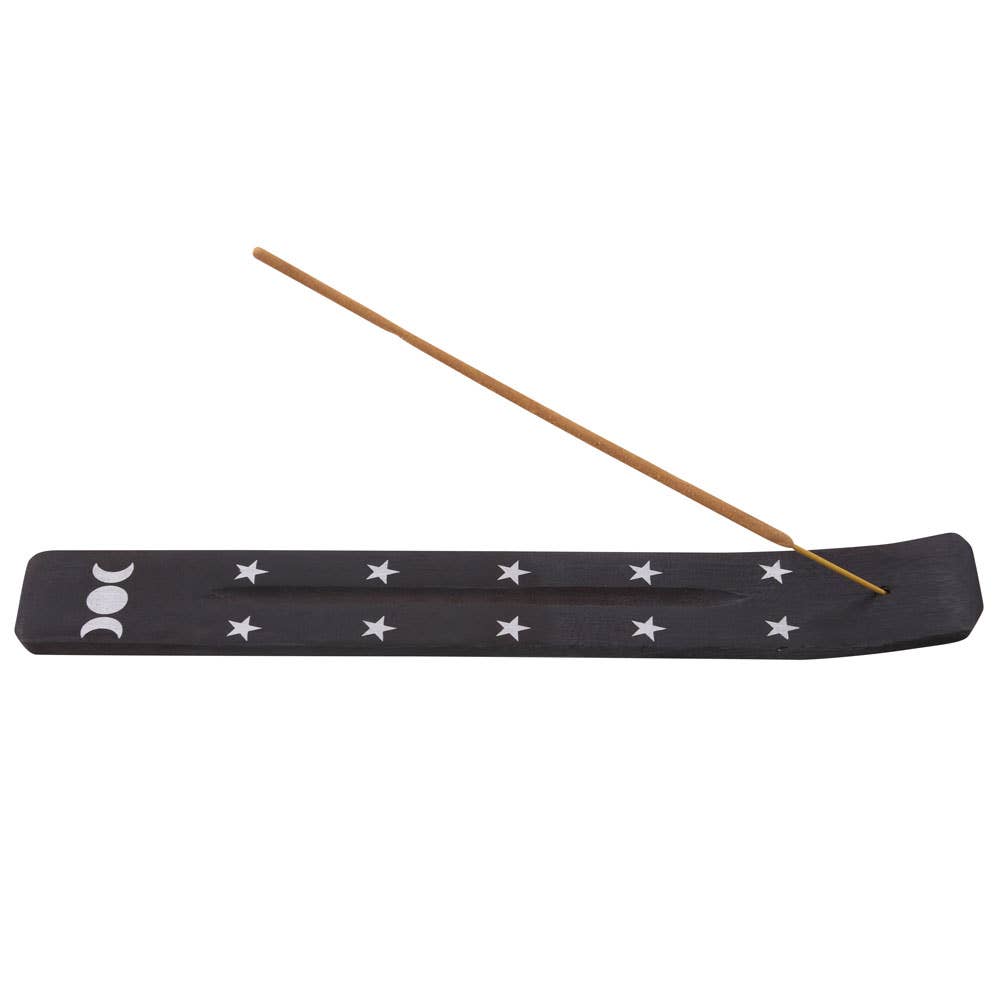 Räucherstäbchenhalter aus Holz Triple Moon