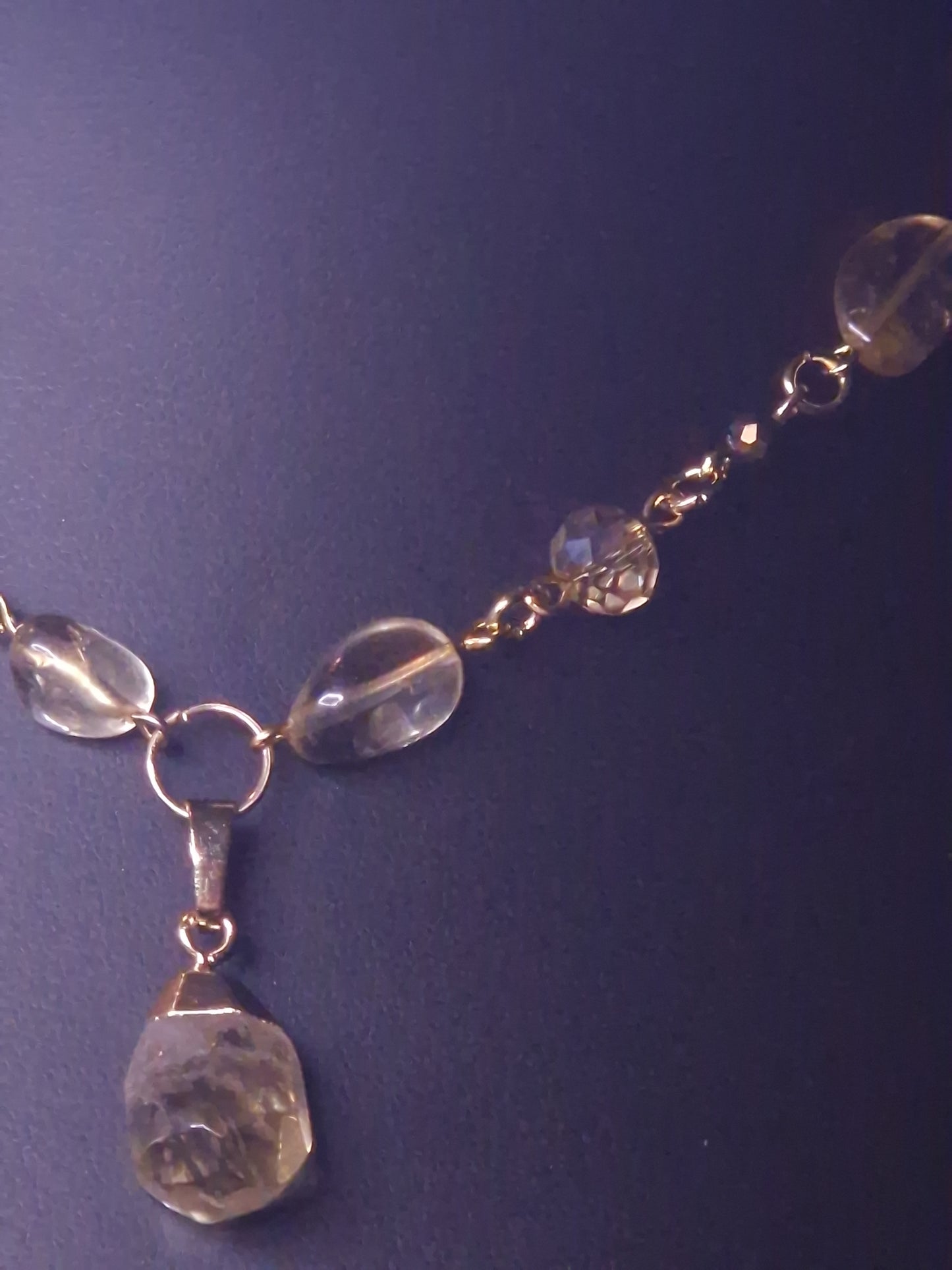 Citrin Kette gold 'Poisy'