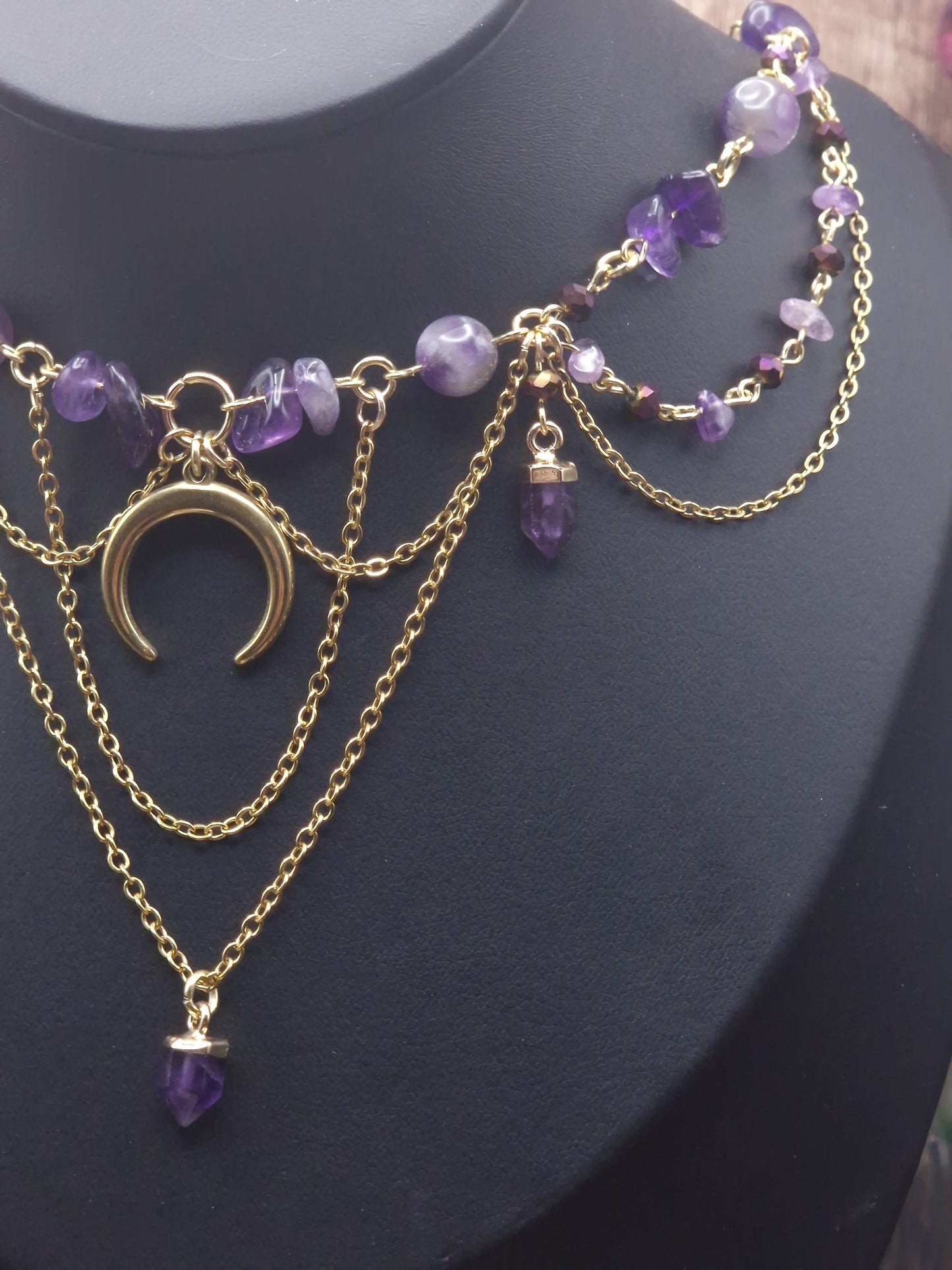 Amethyst Collier Halbmond 'Queen'