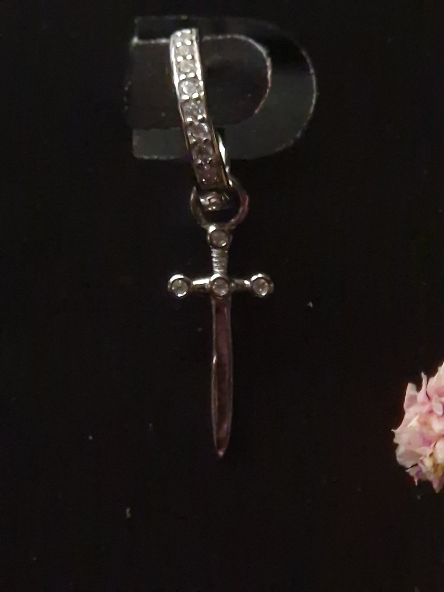 Creolen „Sword & Zircon Light“ silber