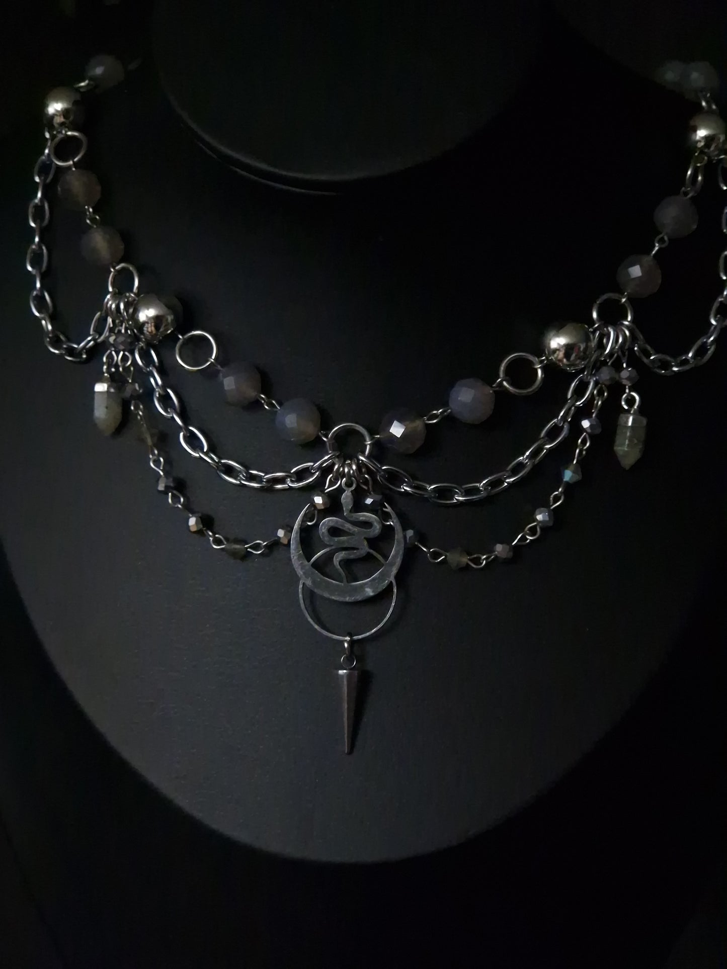 Achat Kette mit Schlange