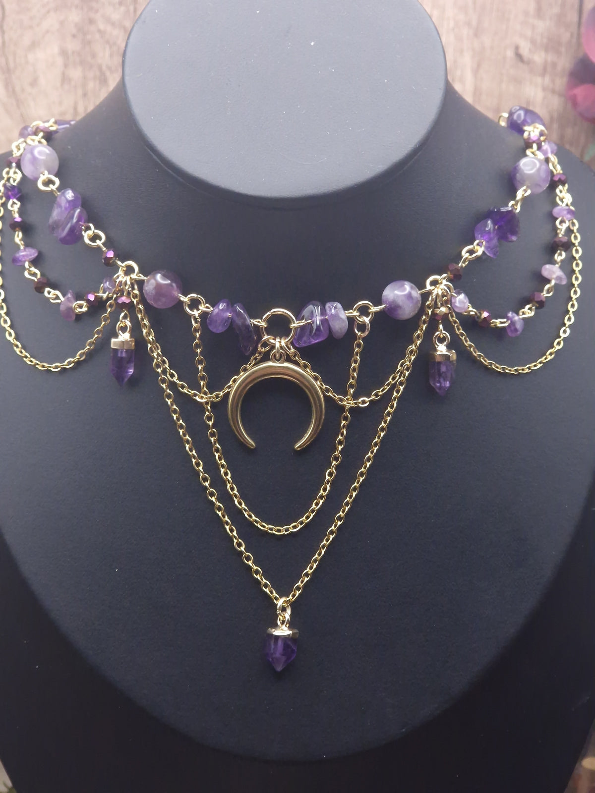Amethyst Collier Halbmond 'Queen'