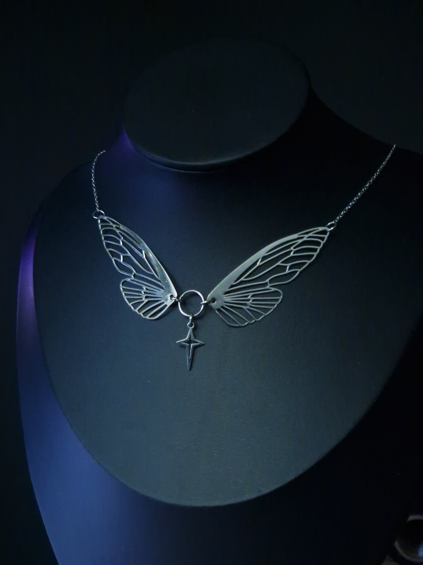 Fairy Flügel Kette Silber