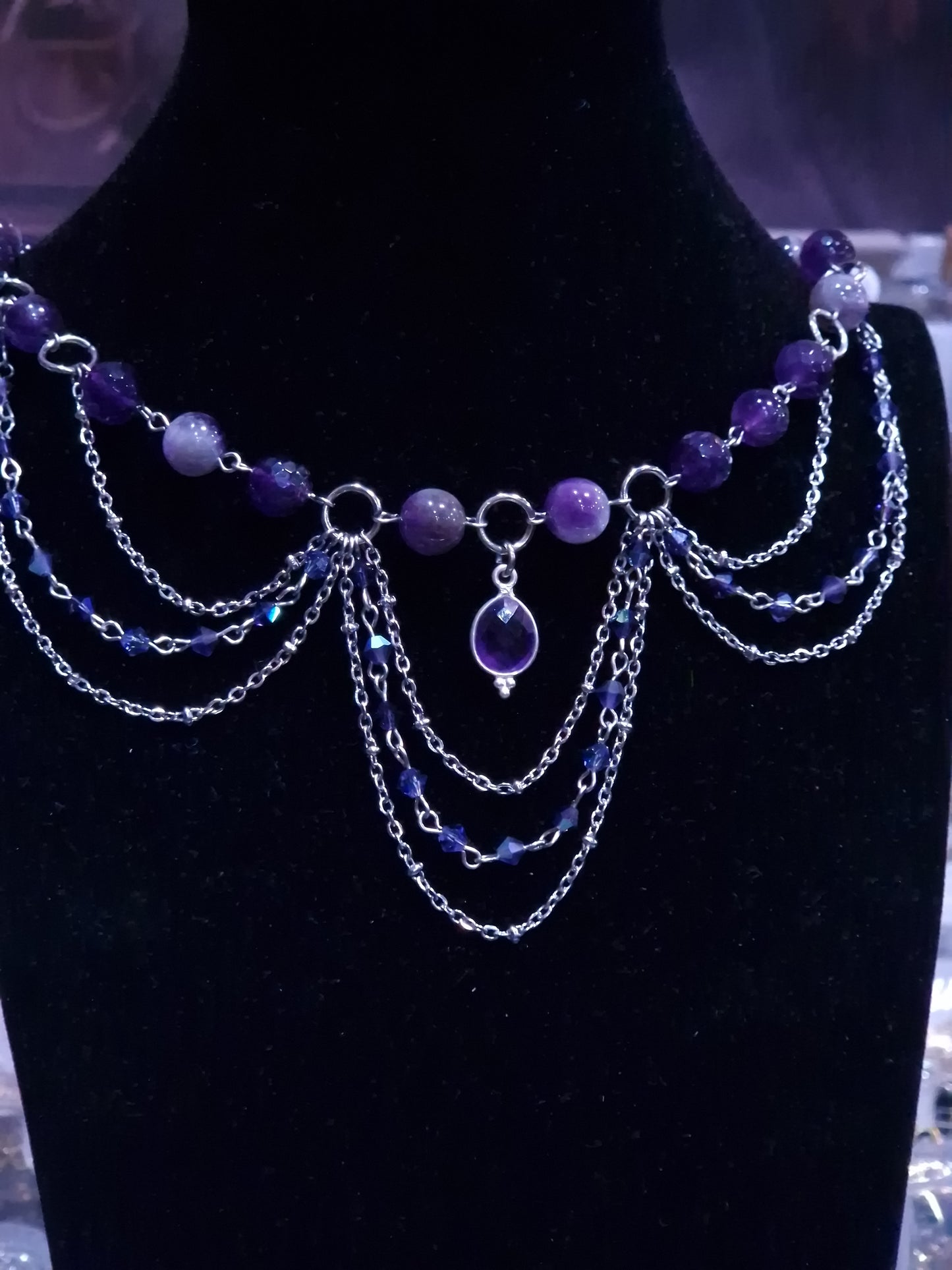 Amethyst Collier „Veil of Twilight“