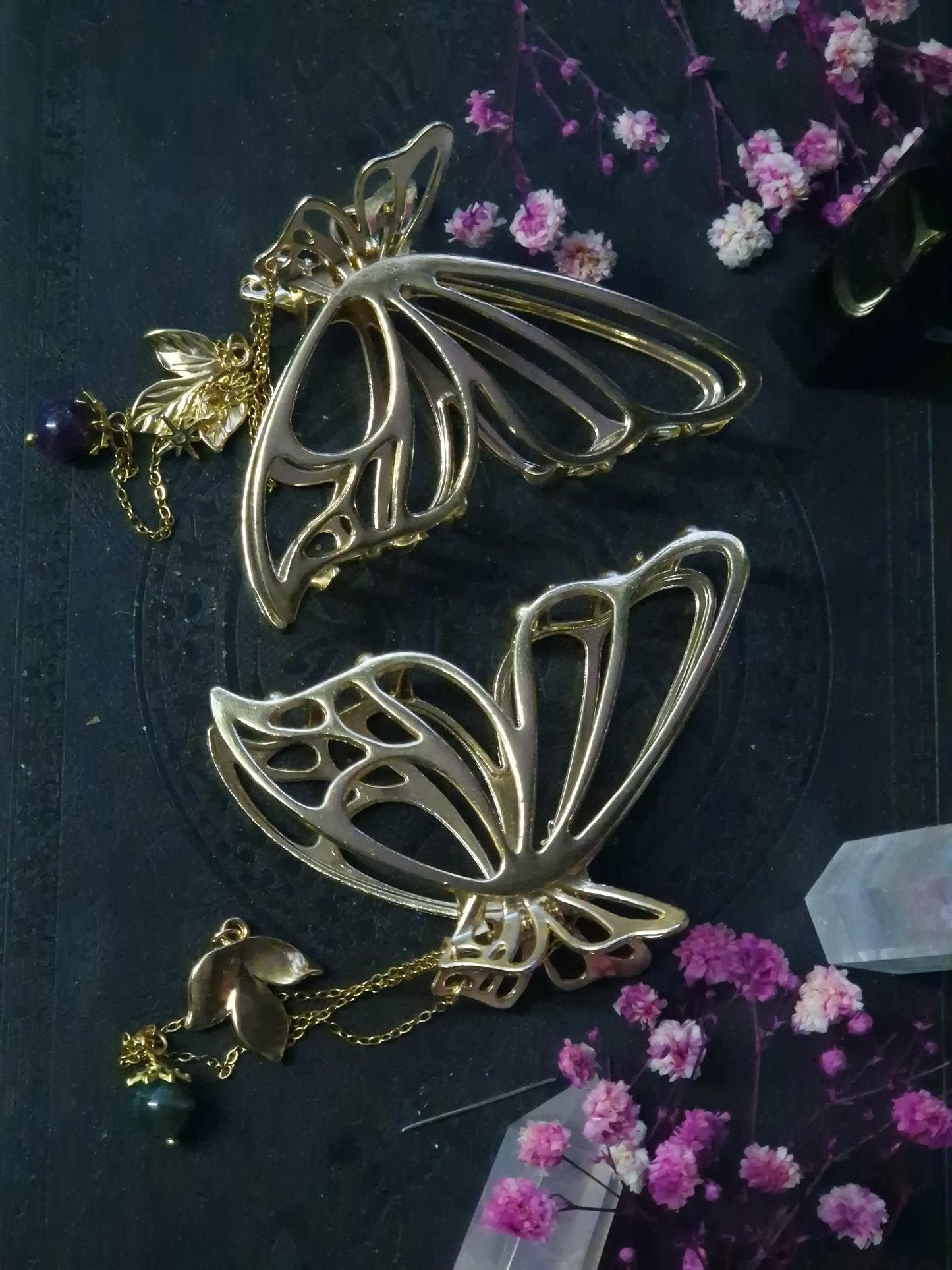 Schmetterling Haarspange gold