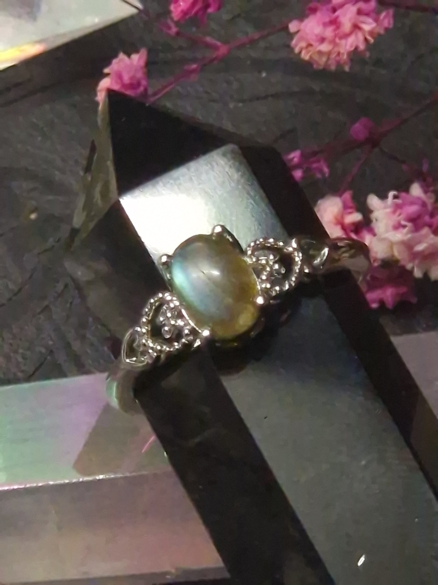Labradorit Ring silber