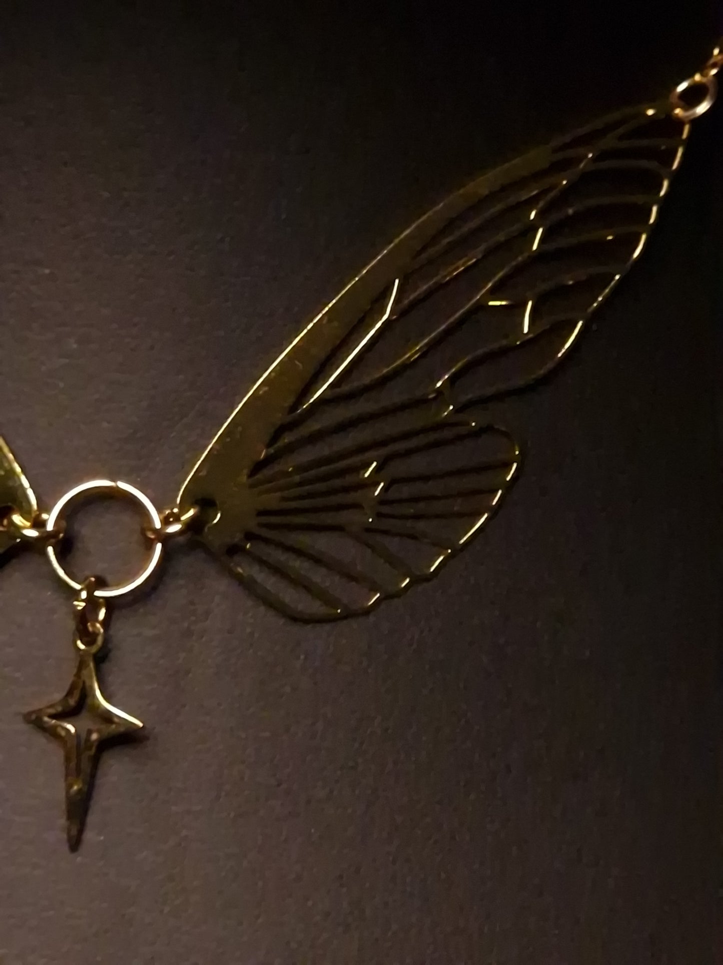 Fairy Flügel Kette gold