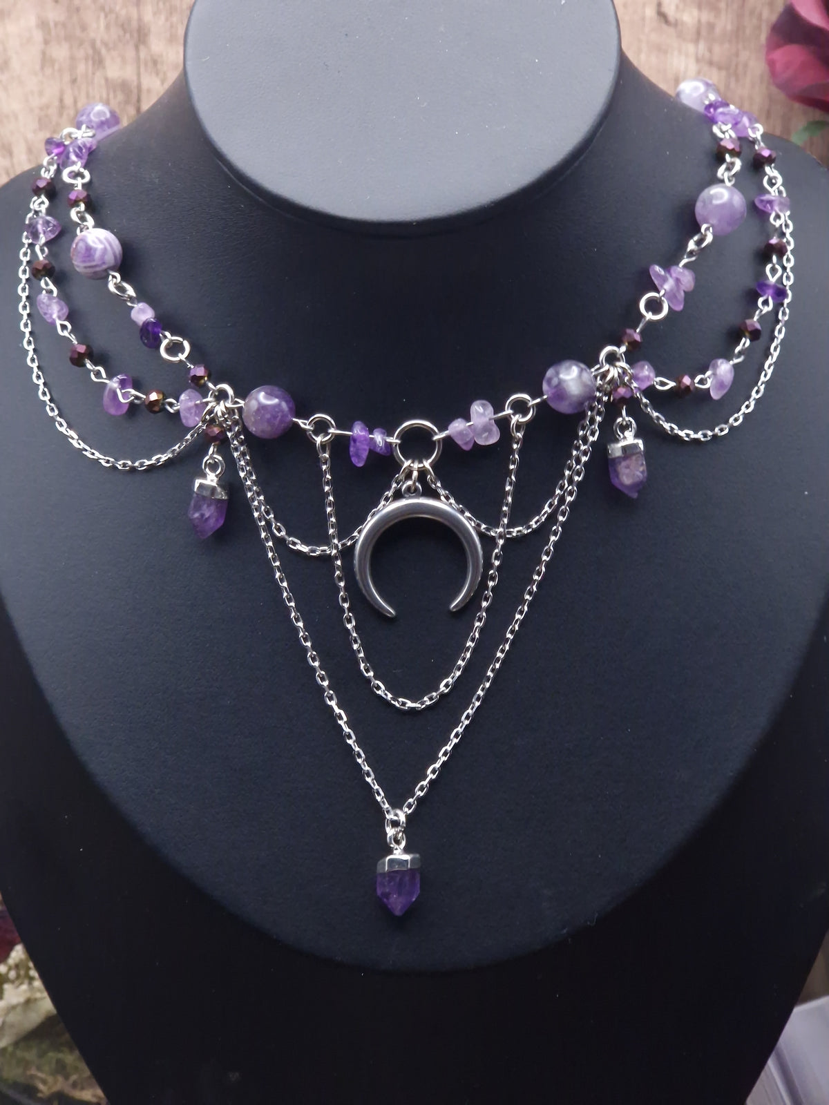 Amethyst Collier Halbmond 'Queen'