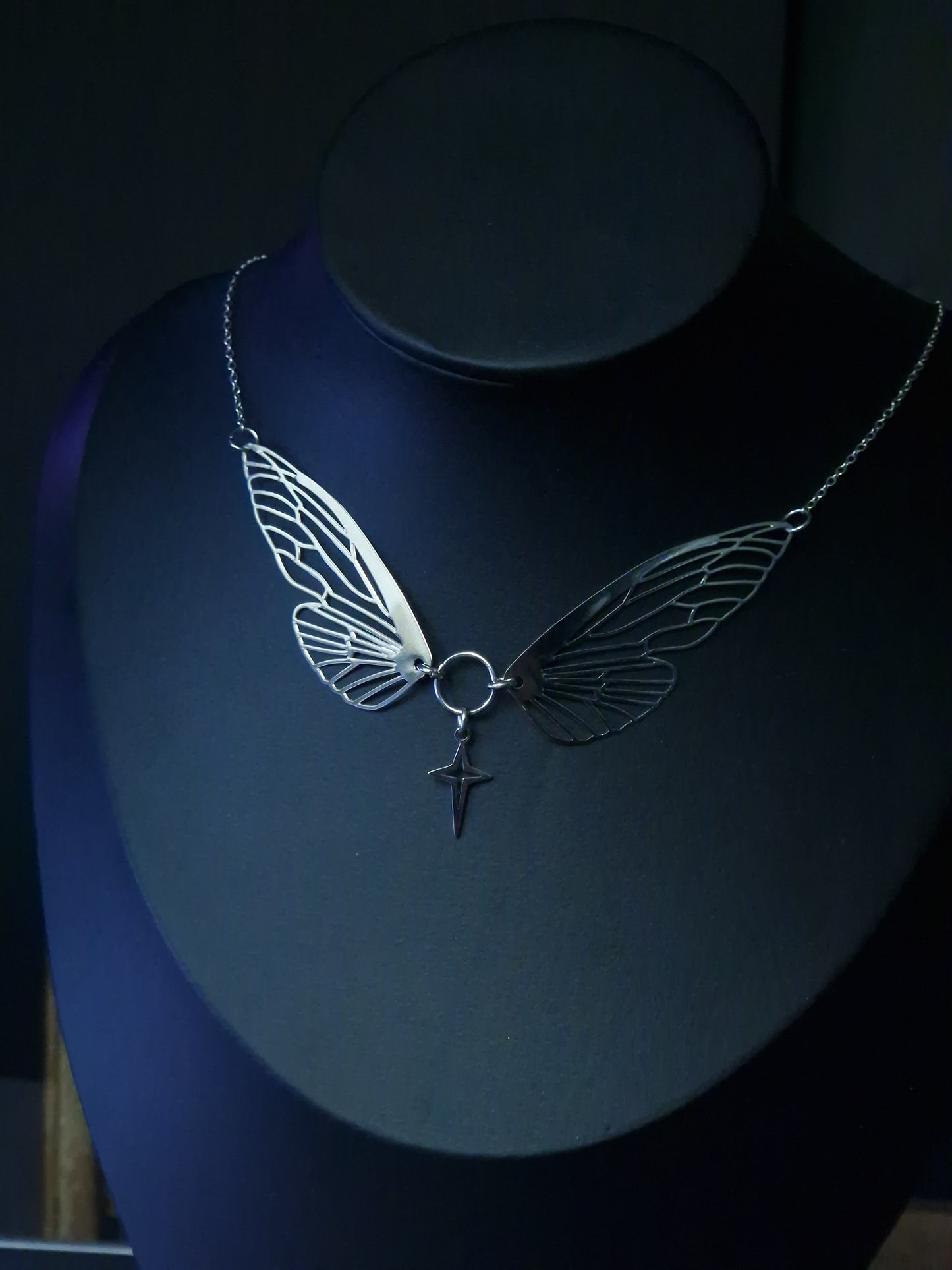 Fairy Flügel Kette Silber
