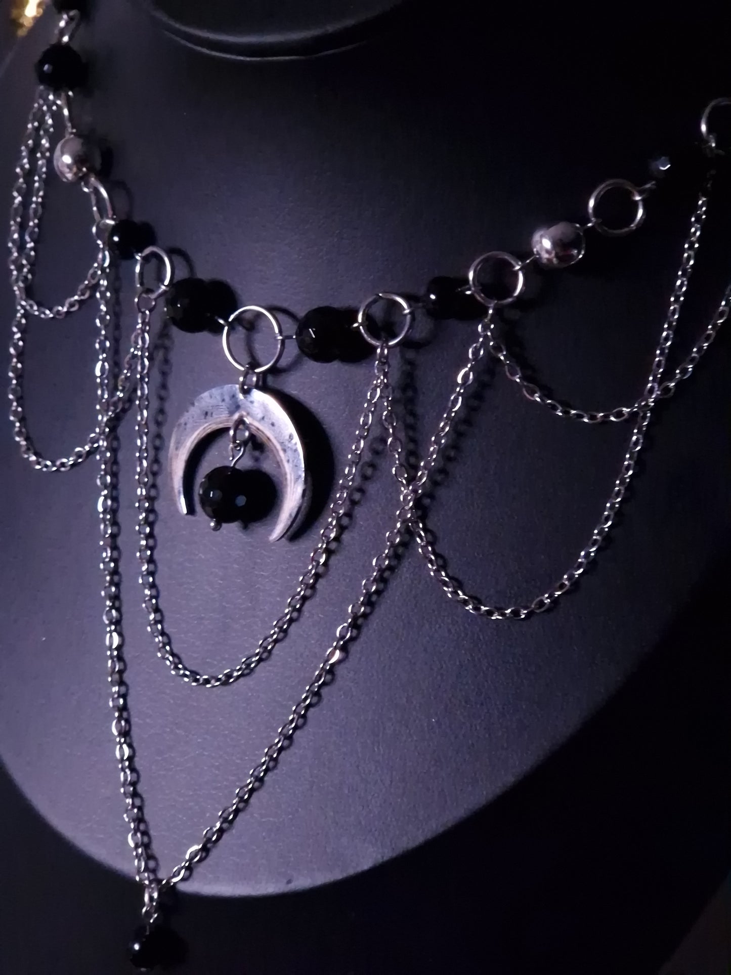 Onyx-Collier „Lunar Eclipse“