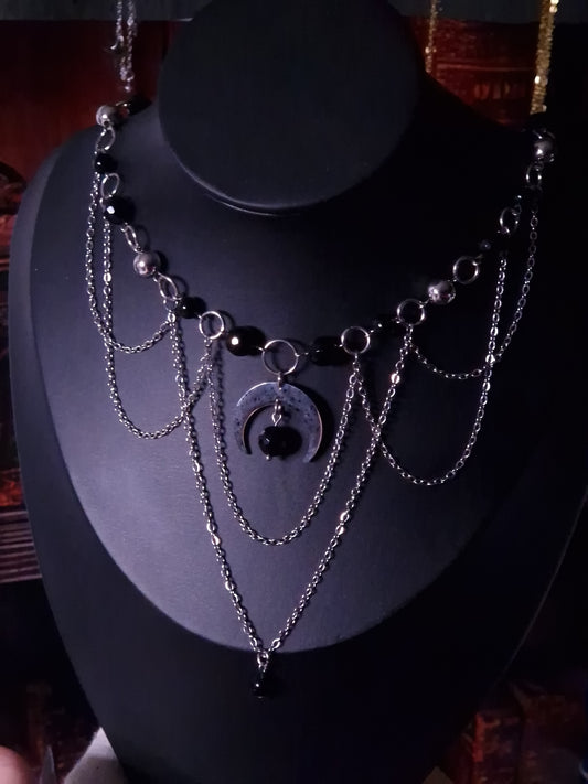 Onyx-Collier „Lunar Eclipse“