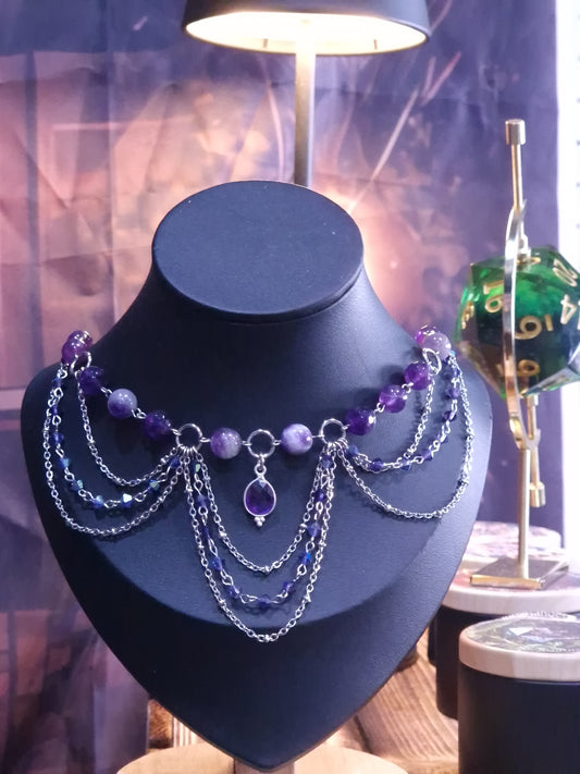 Amethyst Collier „Veil of Twilight“