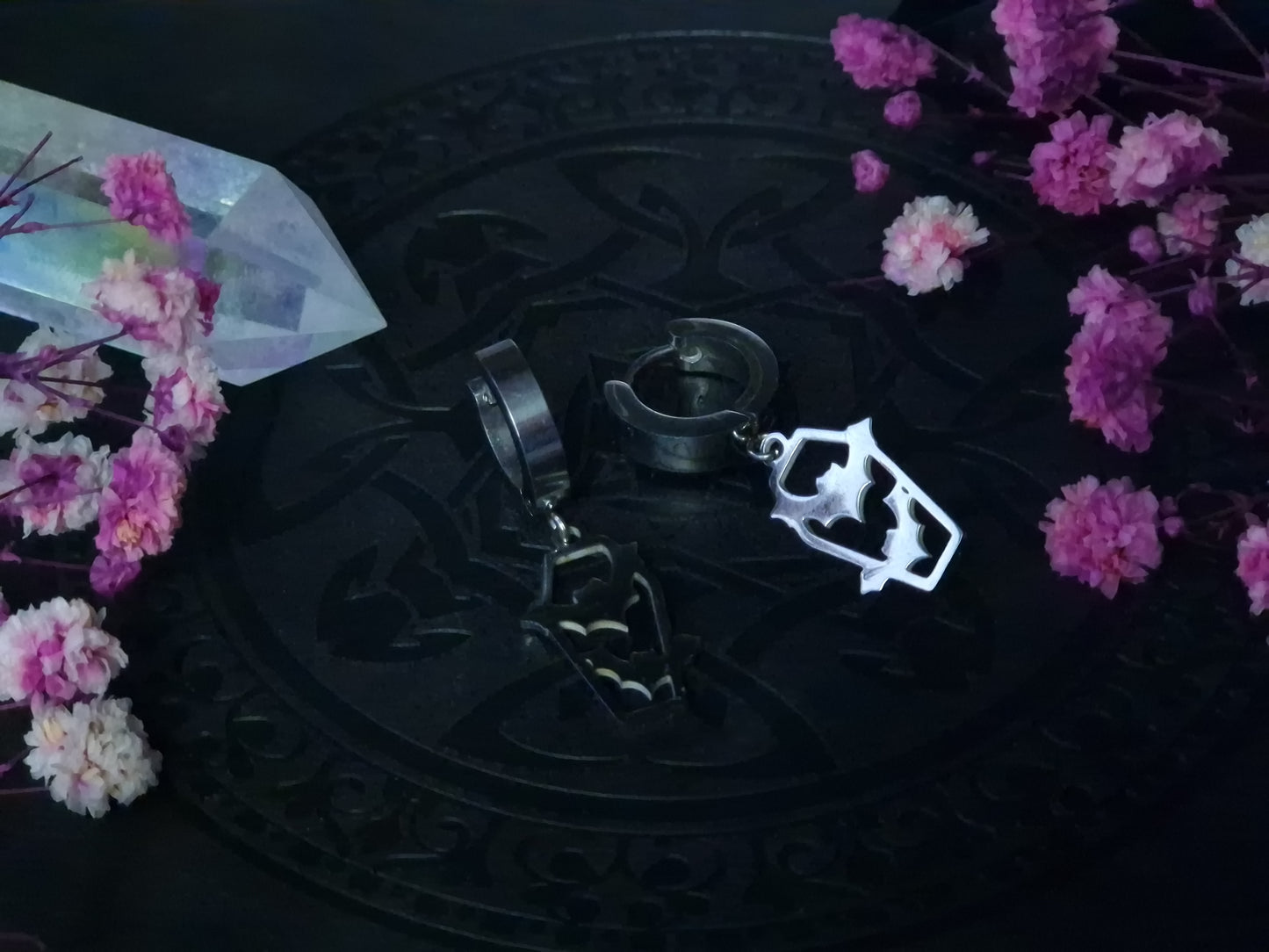 Bat Coffin Ohrringe silber