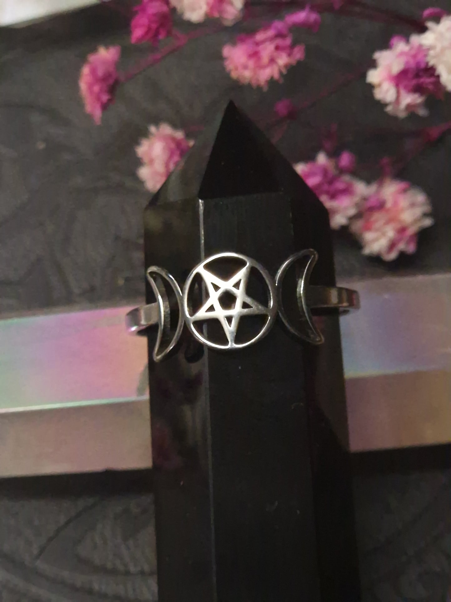 Triplemoon Edelstahl Ring I gold & silber
