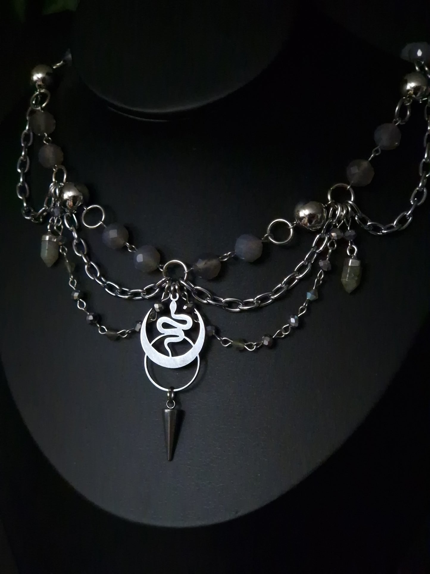 Achat Kette mit Schlange