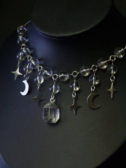 Bergkristall Kette Silber 'Universe'