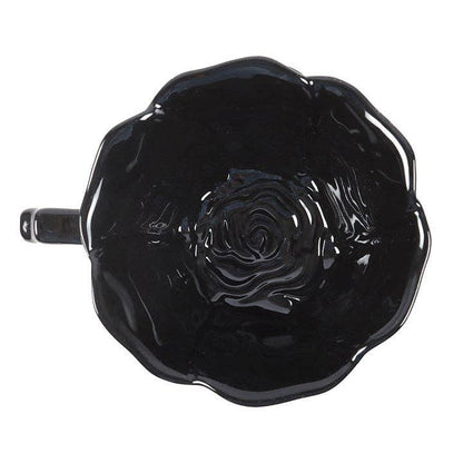 Schwarze Rose Teetasse und Untertasse