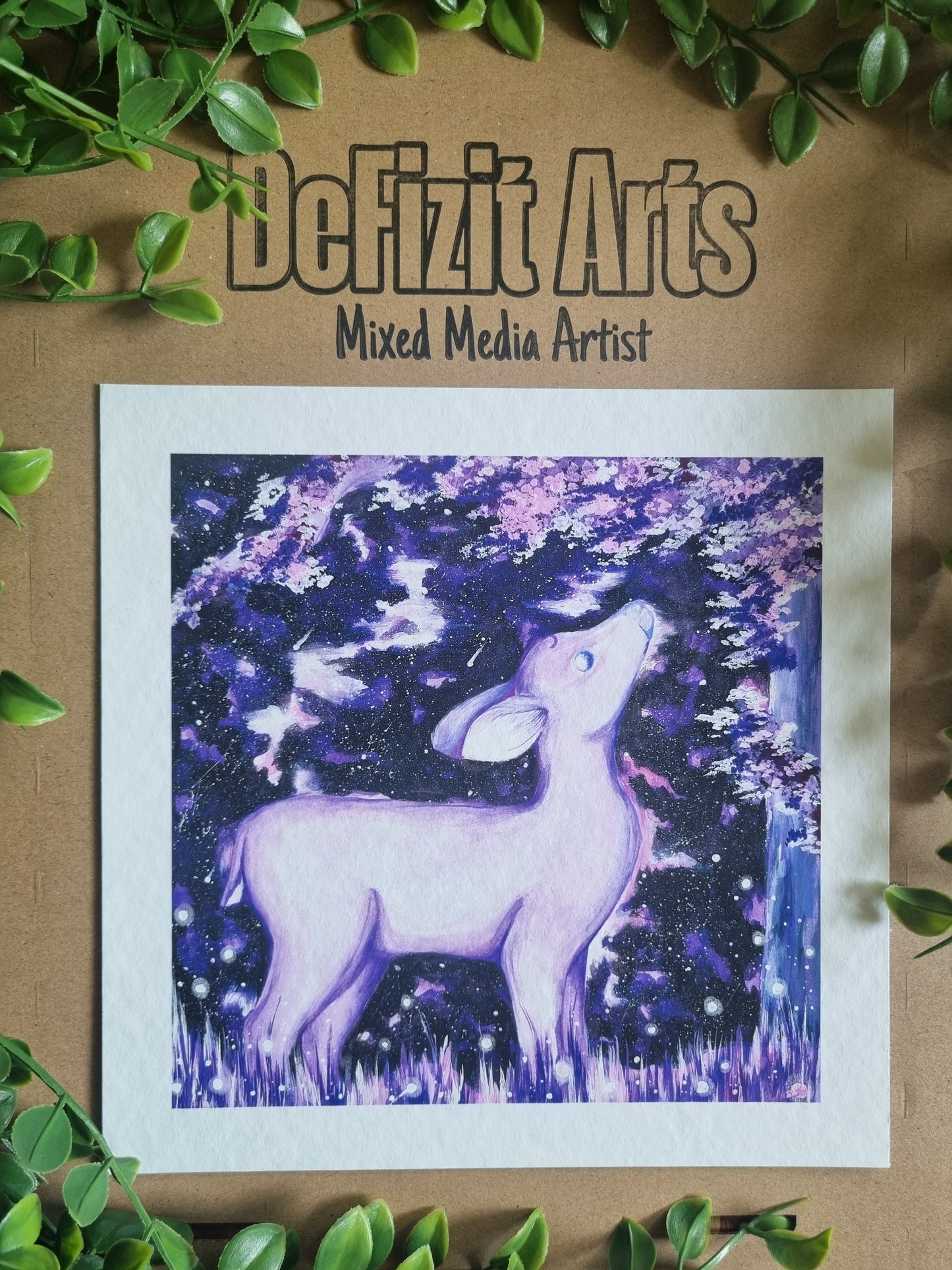 Fantasy Aquarell Kunstdruck "Amethyst"