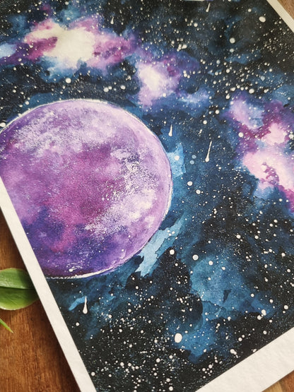 Galaxy Aquarell Kunstdruck "Galaxy"