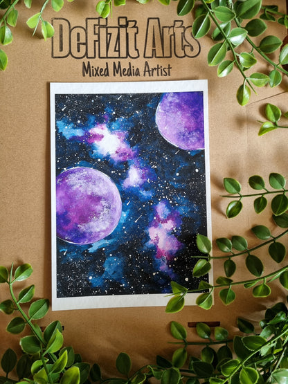 Galaxy Aquarell Kunstdruck "Galaxy"