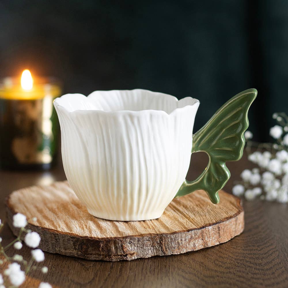 Blumenfeenflügel-Teetasse