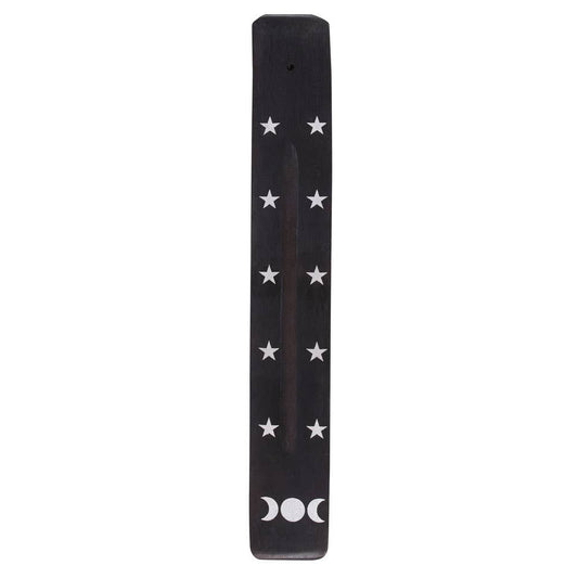 Räucherstäbchenhalter aus Holz Triple Moon