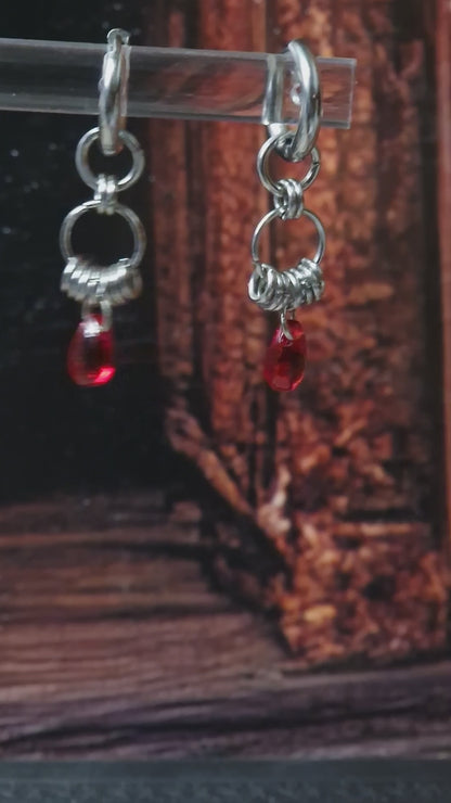 Chainmaille Ohrringe „Aether Drop“