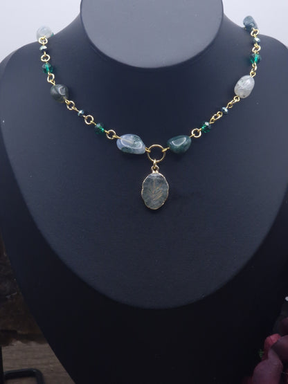 Moosachat Kette „Waldgeist“