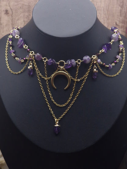 Amethyst Collier Halbmond 'Queen'