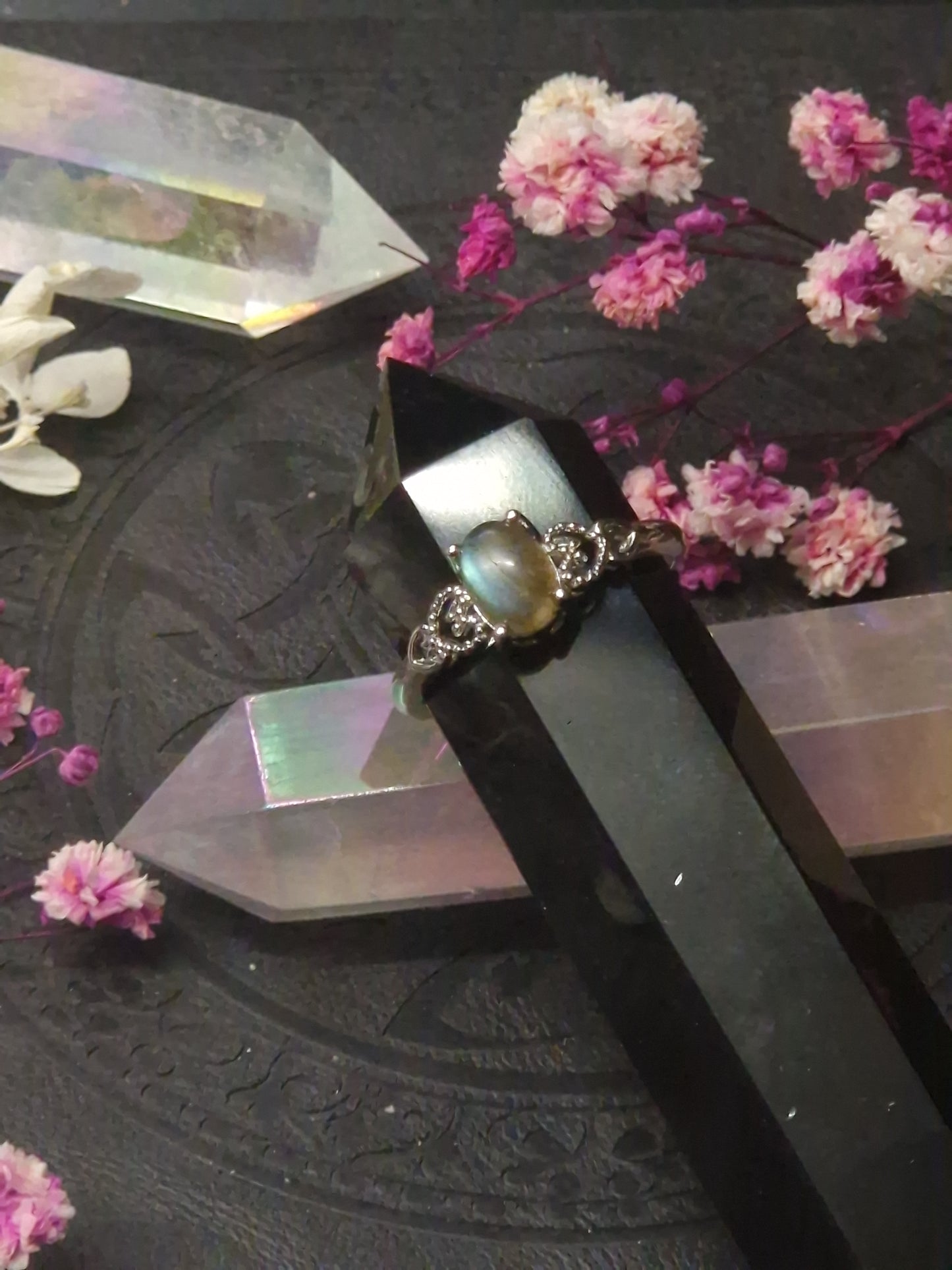 Labradorit Ring silber