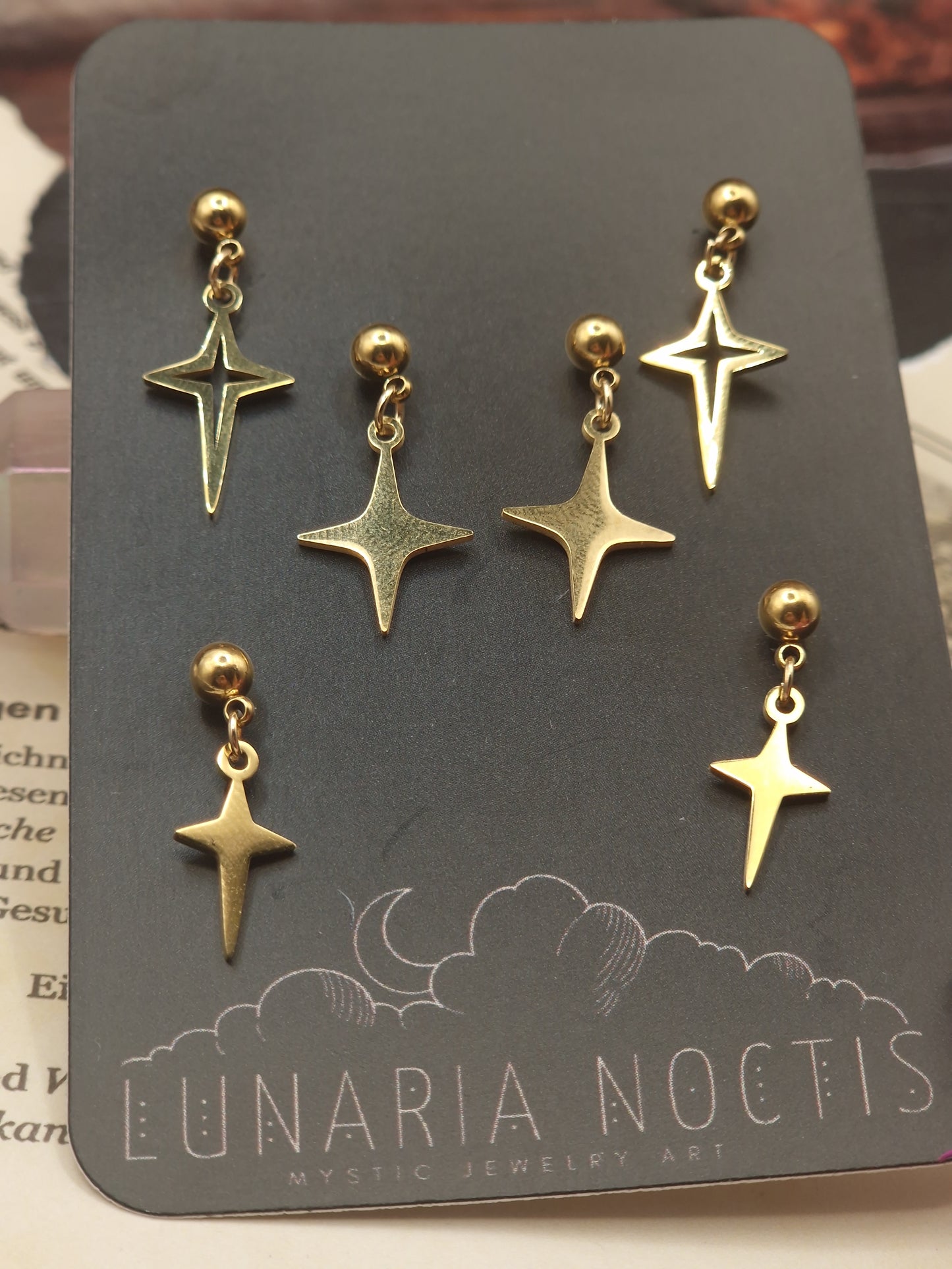 Celestial Studs – 3er Set Sternchen Ohrstecker
