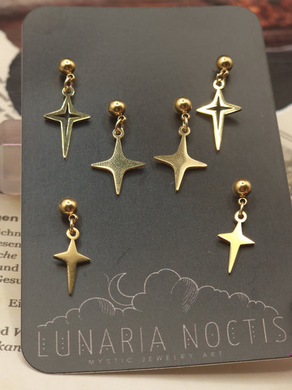 Celestial Studs – 3er Set Sternchen Ohrstecker