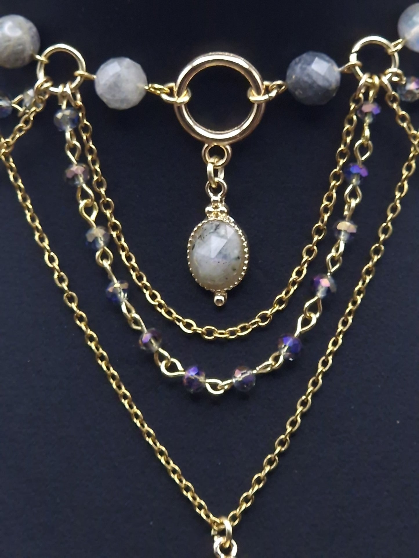 Labradorit-Collier „Eclipse“