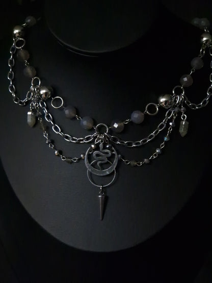 Achat Kette mit Schlange