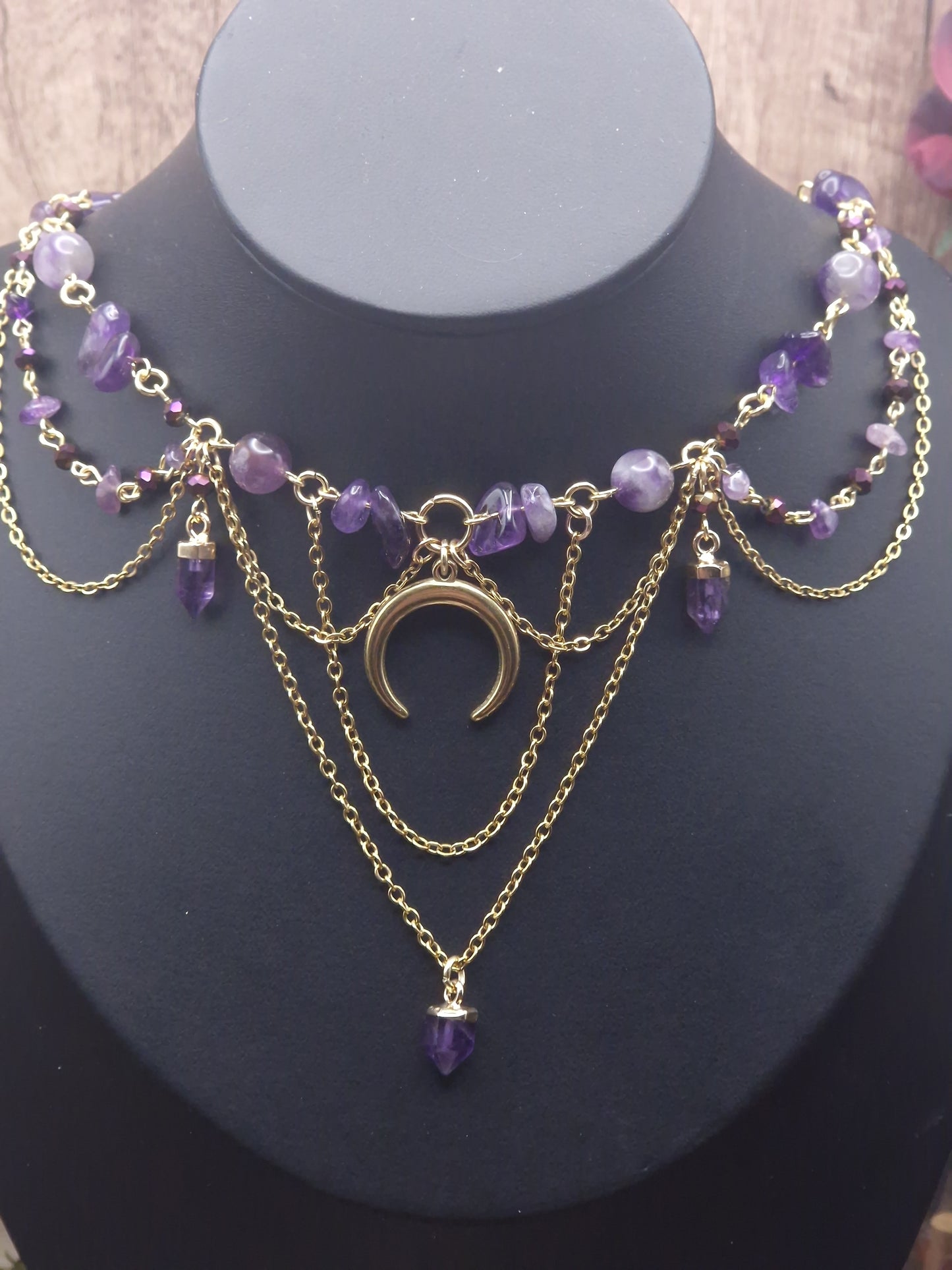 Amethyst Collier Halbmond 'Queen'