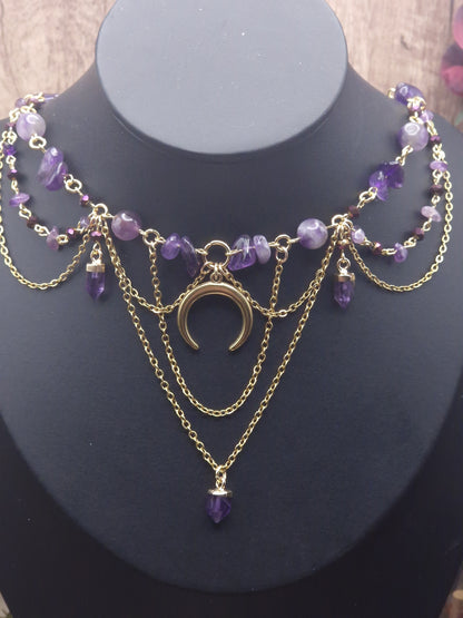 Amethyst Collier Halbmond 'Queen'