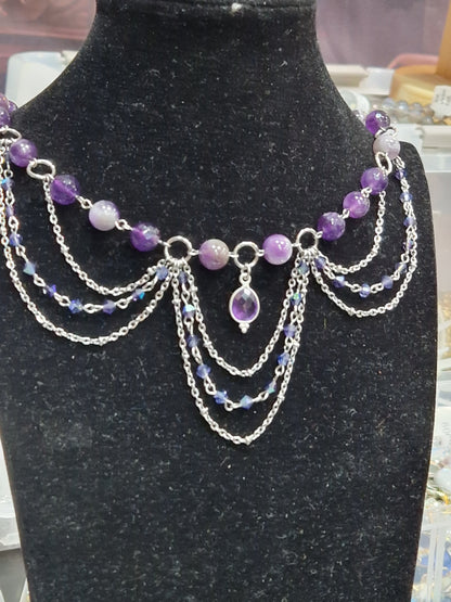 Amethyst Collier „Veil of Twilight“