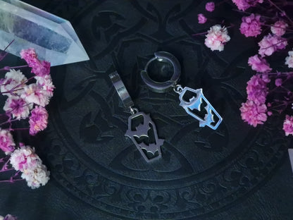 Bat Coffin Ohrringe silber