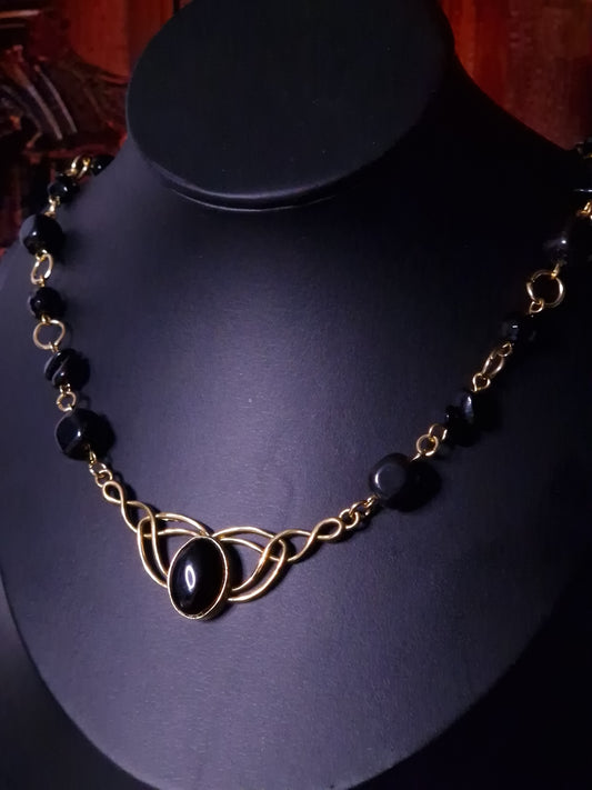 Obsidian-Collier „Shadow Heart“