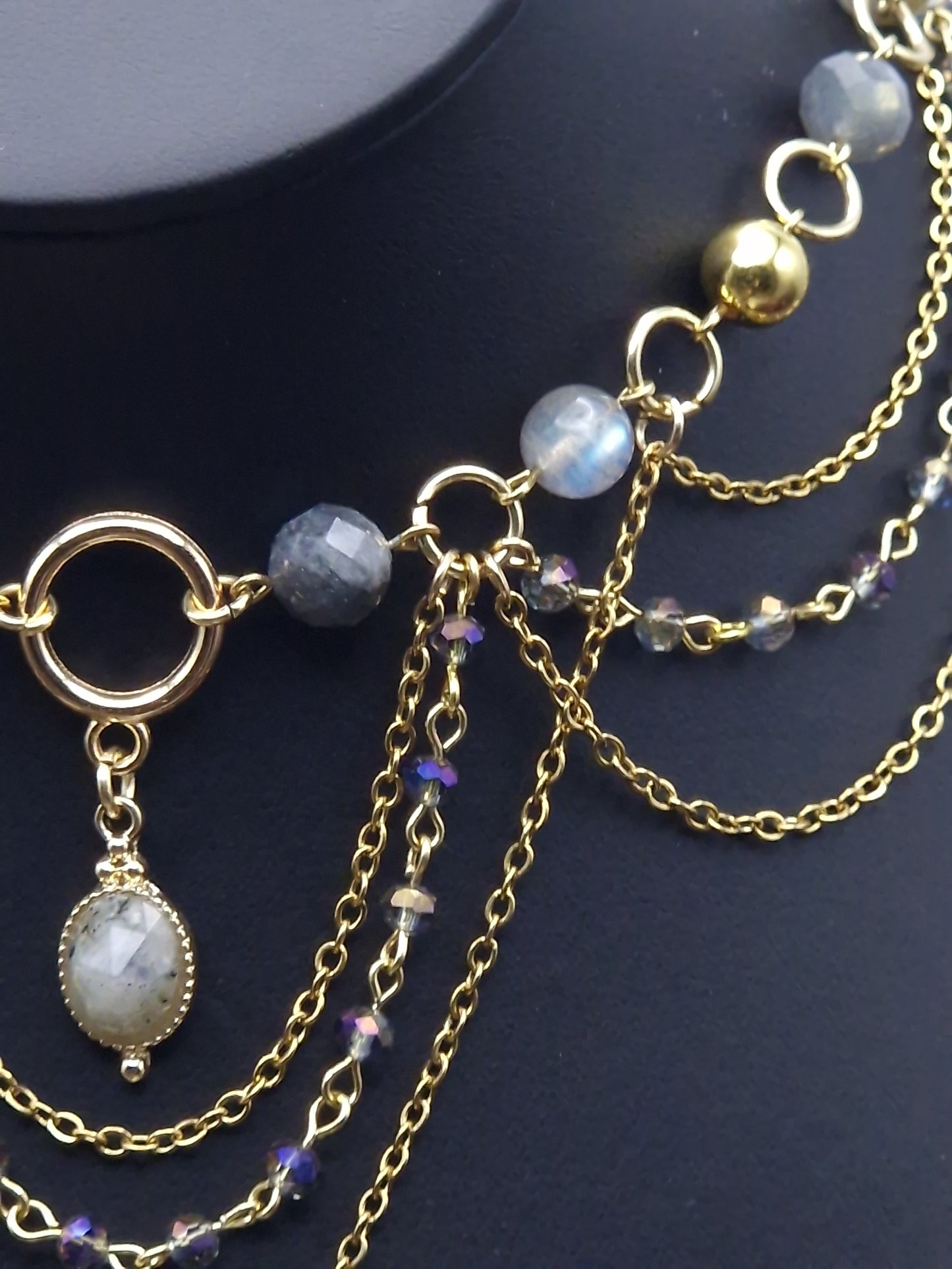 Labradorit-Collier „Eclipse“