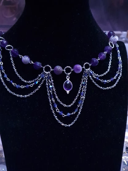 Amethyst Collier „Veil of Twilight“