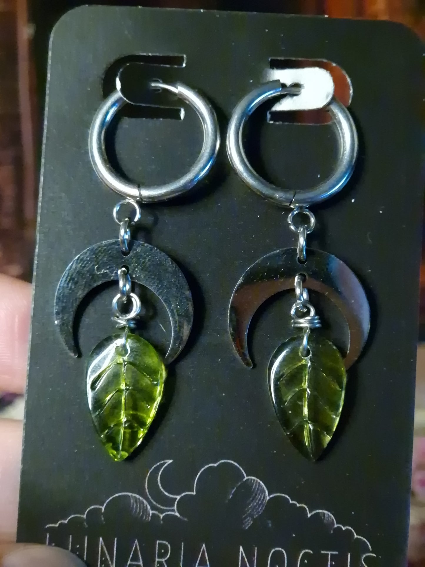 Ohrringe Mondblatt – Waldflüstern