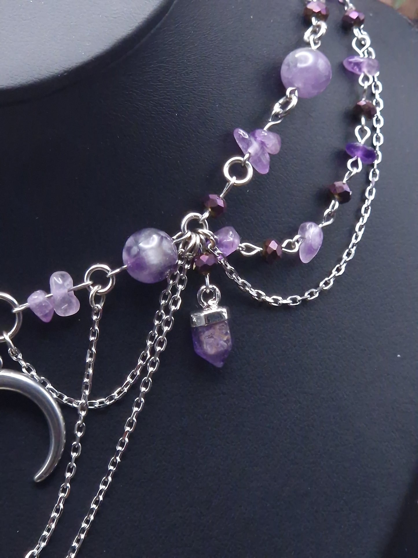 Amethyst Collier Halbmond 'Queen'