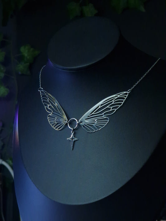 Fairy Flügel Kette Silber