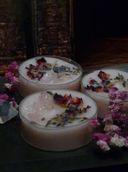 Kristall Maxi Teelicht "Selbstliebe"