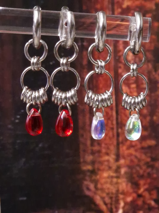 Chainmaille Ohrringe „Aether Drop“